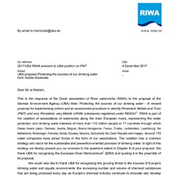 RIWA answers to UBA position on PMT